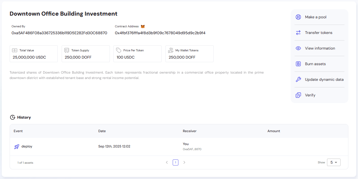 Token Success Details