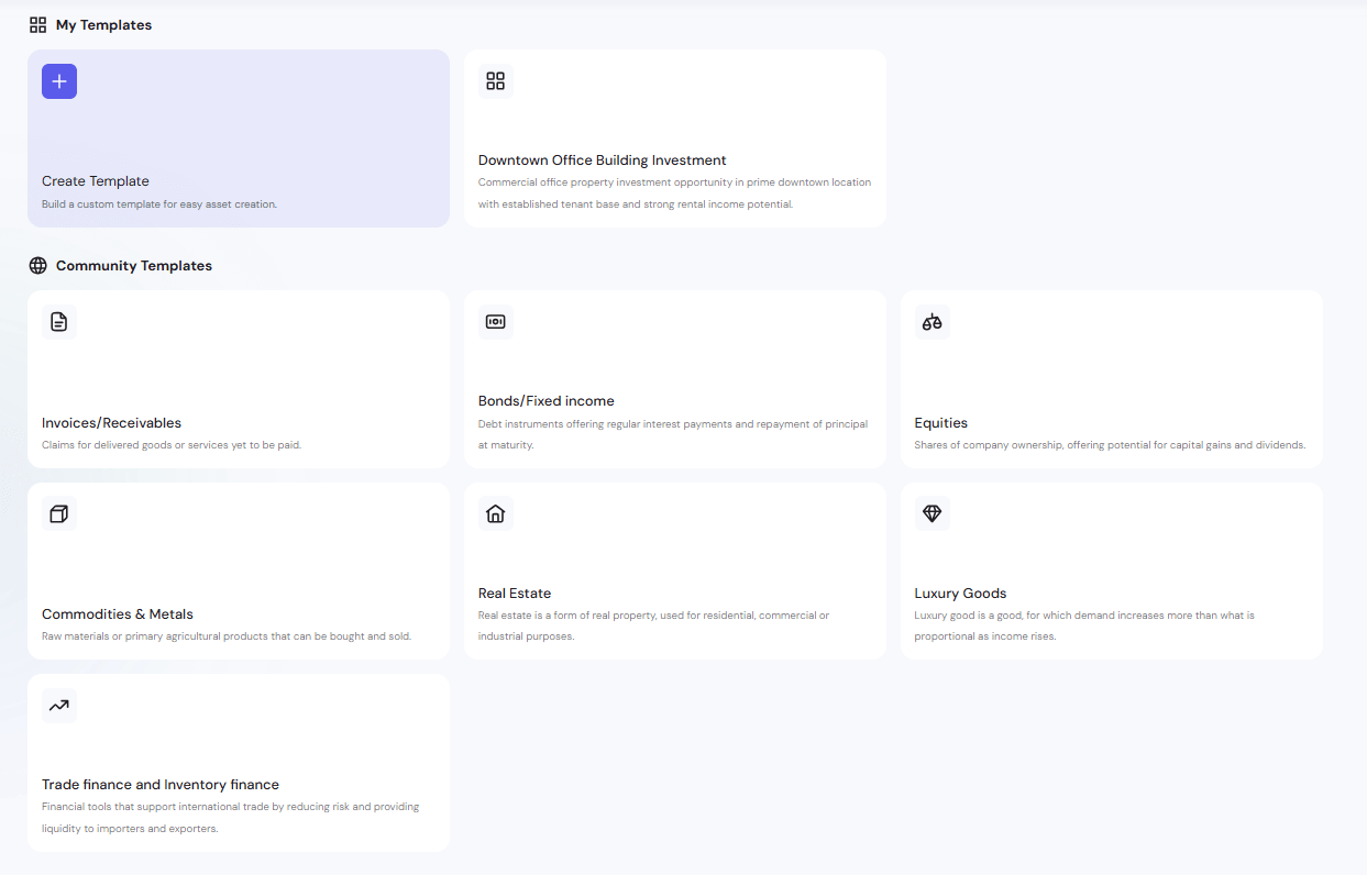 My Templates Dashboard
