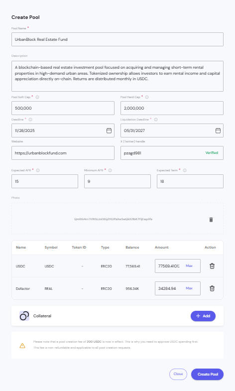 Approved Collateral Form