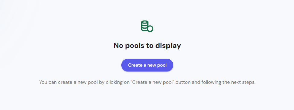 Create Pool Empty State