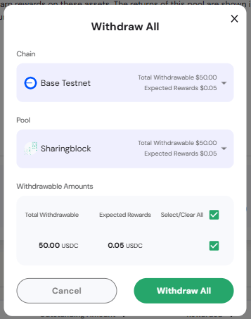 Withdraw All Modal
