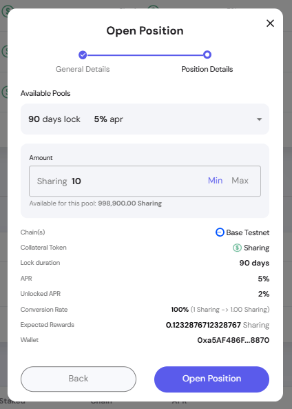 Open Position - Position Details