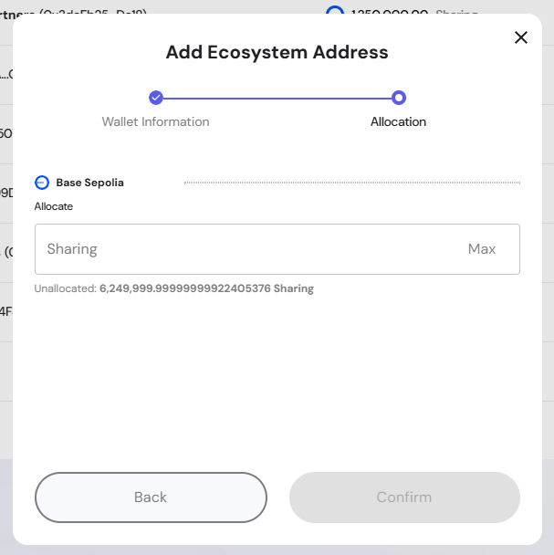 Ecosystem Allocation Step