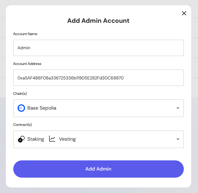 Admin Add Accounts